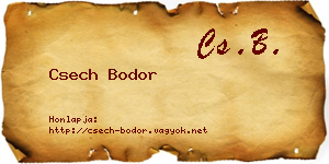 Csech Bodor névjegykártya